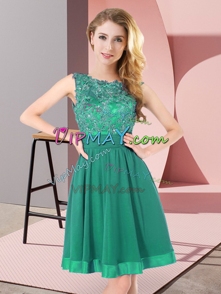 Chiffon Sleeveless Mini Length Wedding Guest Dresses And Beading