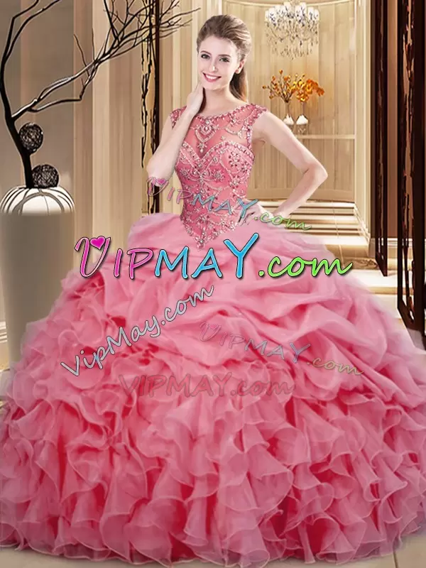 elegant pink quinceanera dress