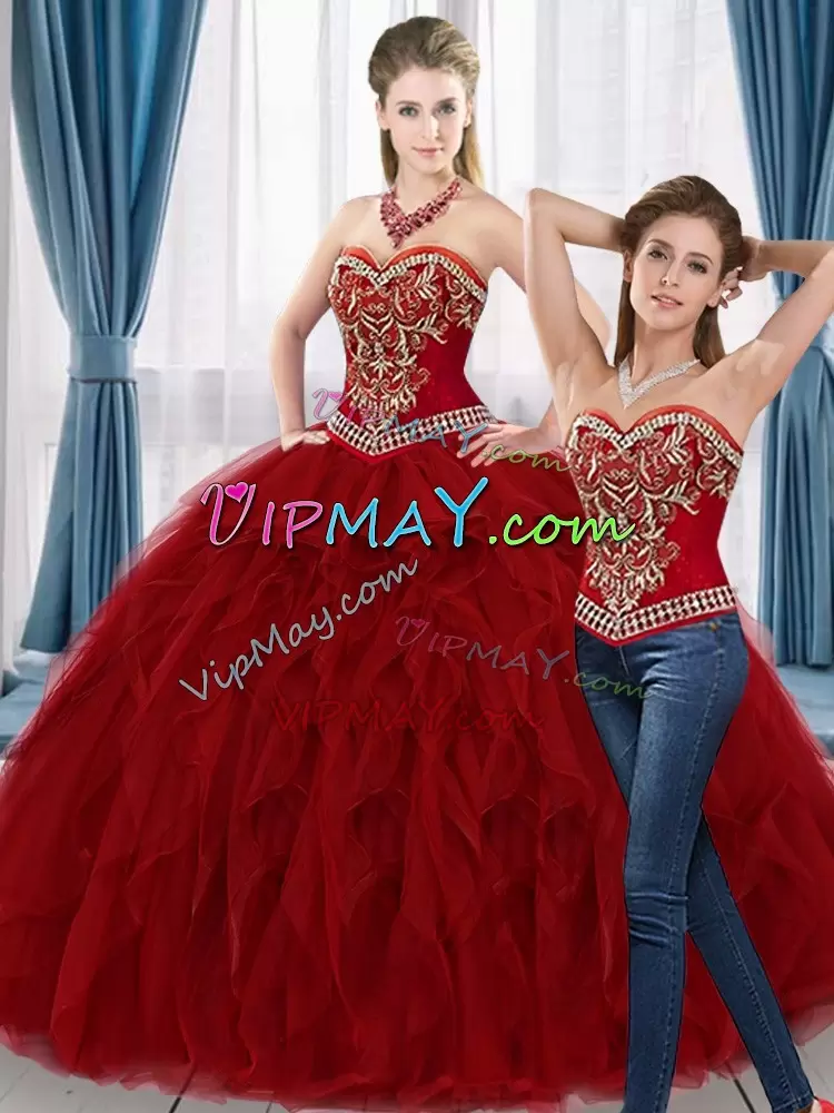 red quinceanera dresses